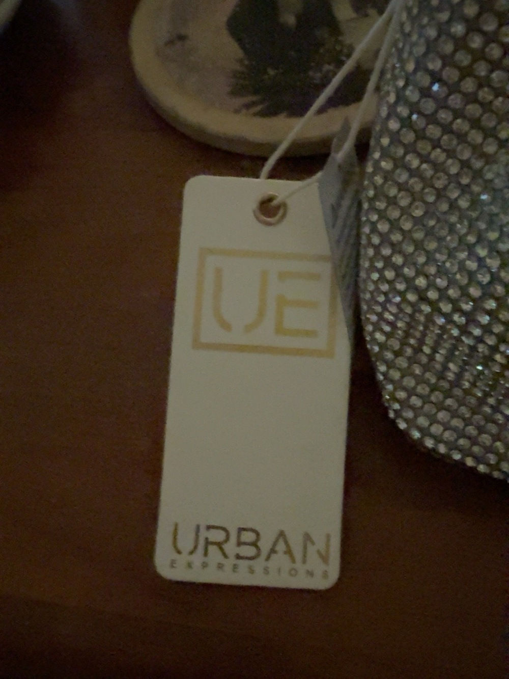 Urban Expressions Silver Rhinestone Crystal Bucket Bag NWT